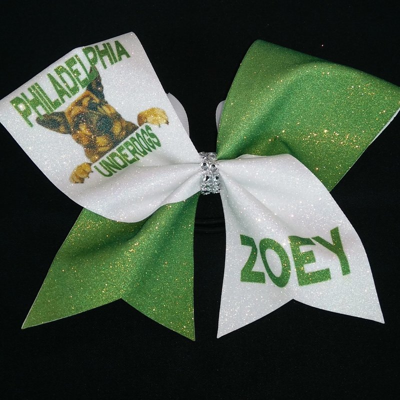 Philadelphia Underdogs PERSONALIZED Glitter Bow