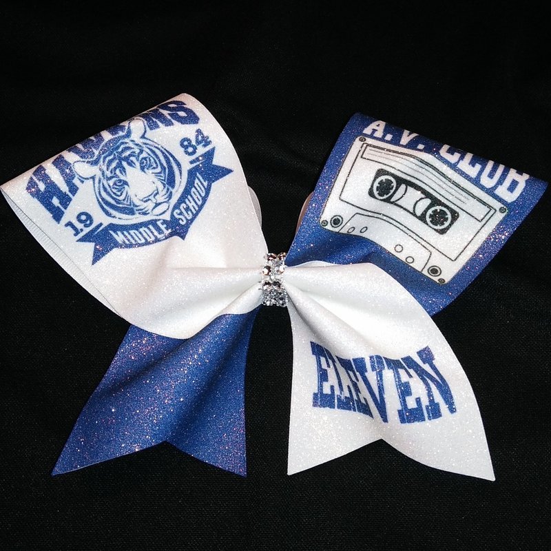 Hawkins MS PERSONALIZED Glitter Bow