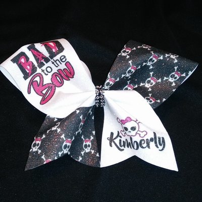 Bad to Bow PERSONALIZED Glitter Bow