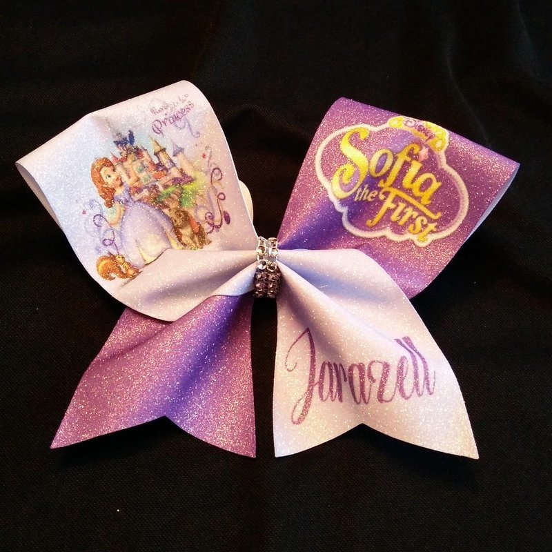 Sophia PERSONALIZED Glitter Bow