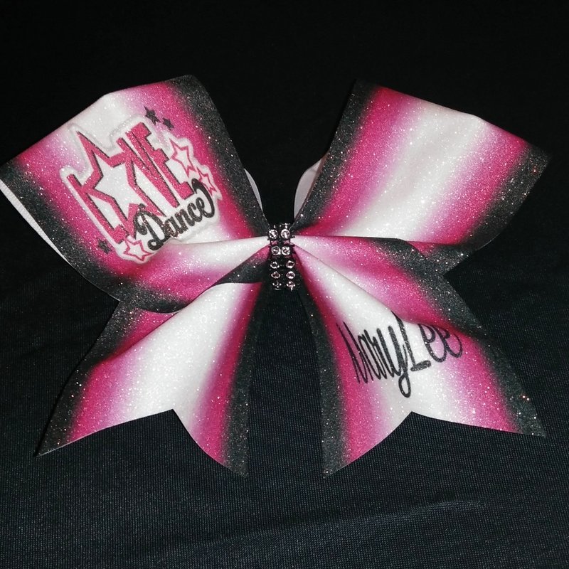 Love Dance PERSONALIZED Glitter Bow