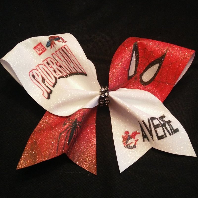 Spiderman PERSONALIZED Glitter Bow