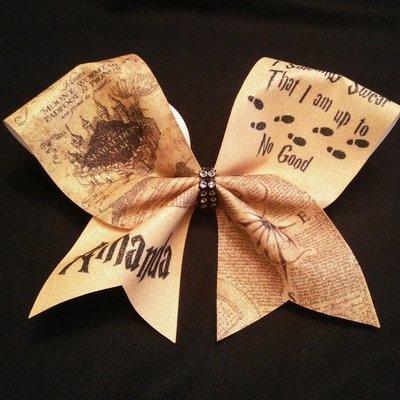 Harry Potter Map PERSONALIZED Glitter Bow