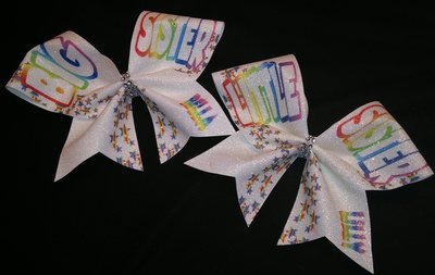 Big/Little Sister Set PERSONALIZED Glitter Bow