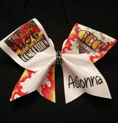 CCC Red Hot PERSONALIZED Glitter Bow
