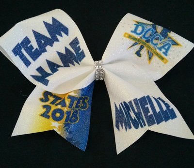 2018 DCCA States PERSONALIZED Glitter Bow
