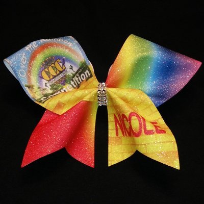 CCC Over the Rainbow Event PERSONALIZED Glitter Bow