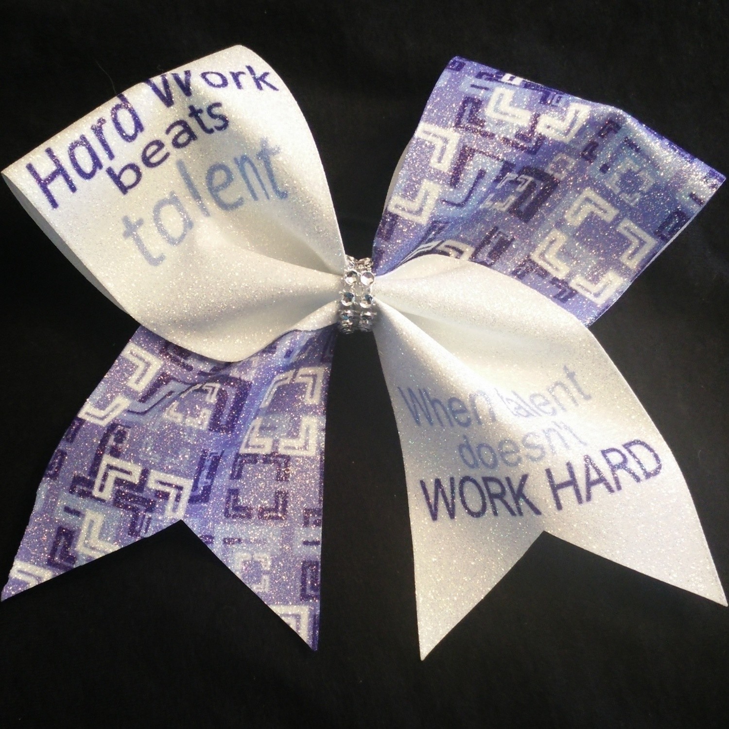 Hard Work Glitter Bow