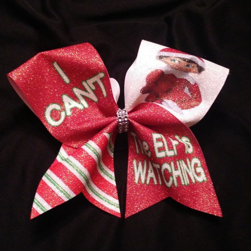 Elf on a Shelf Glitter Bow
