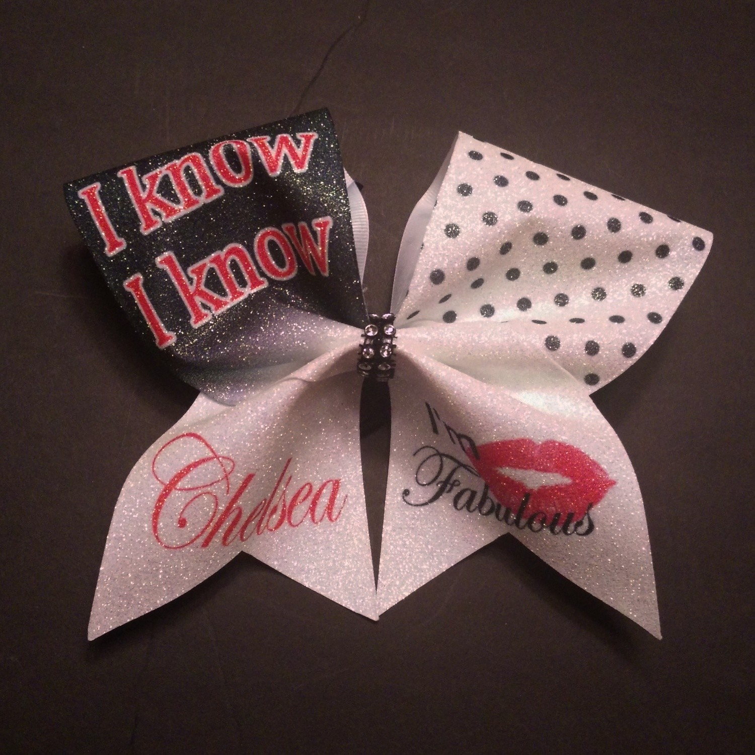 I'm Fabulous PERSONALIZED Glitter Bow