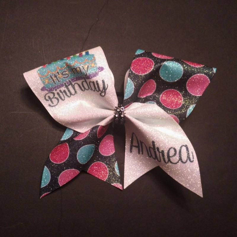 Birthday PERSONALIZED Glitter Bow