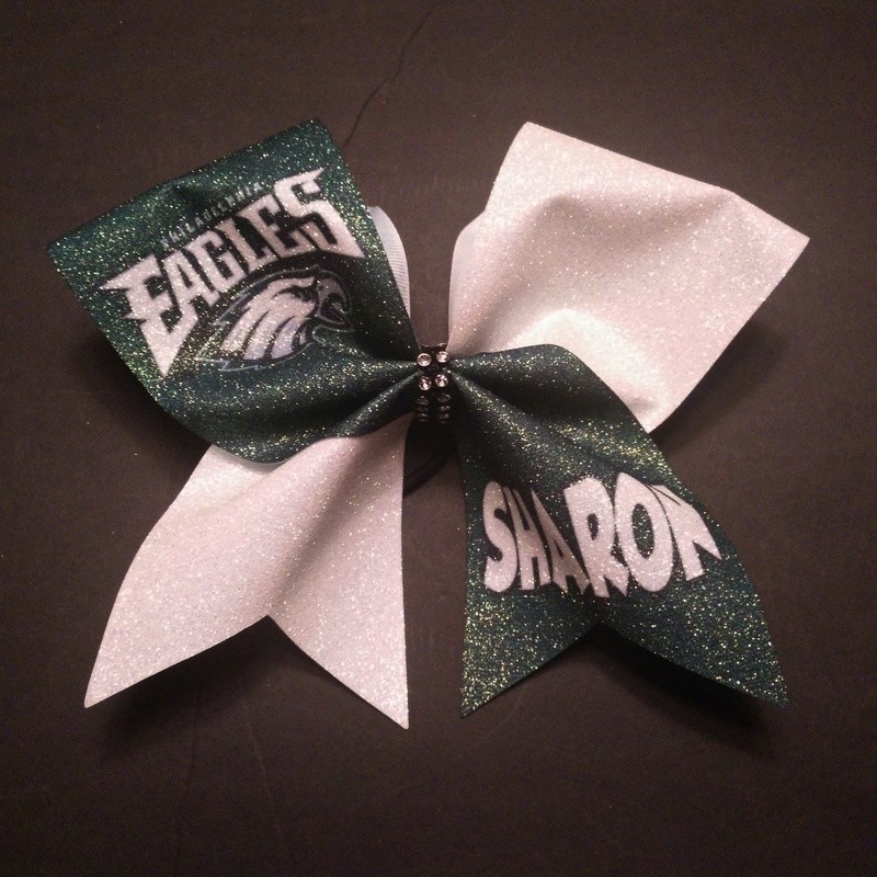 Philadelphia Eagles PERSONALIZED Glitter Bow