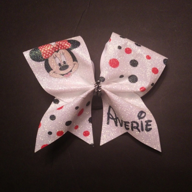 Minnie PERSONALIZED Glitter Bow