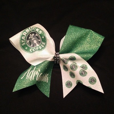 Starbucks PERSONALIZED Glitter Bow