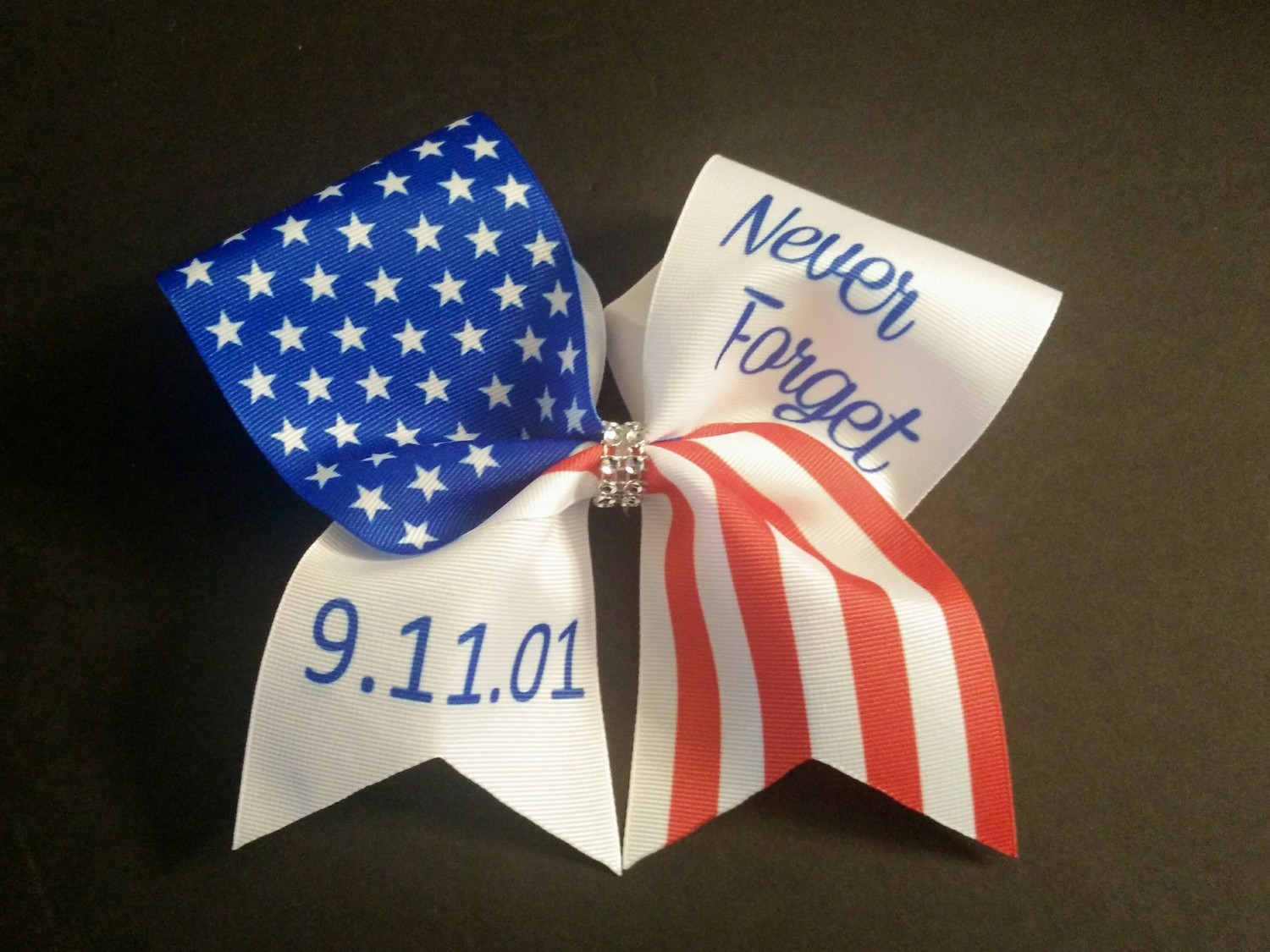 "Never Forget" NON Glitter Bow