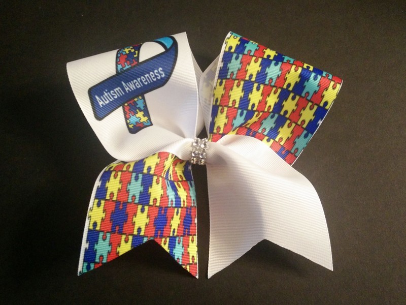 Autism NON Glitter Bow