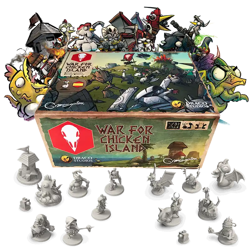 War for Chicken Island Board Game + Miniatures/Expansions