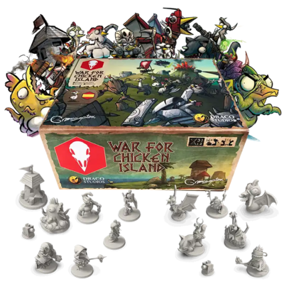 War for Chicken Island Board Game + Miniatures/Expansions