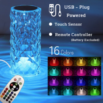 Crystal Table Lamp for Bedroom