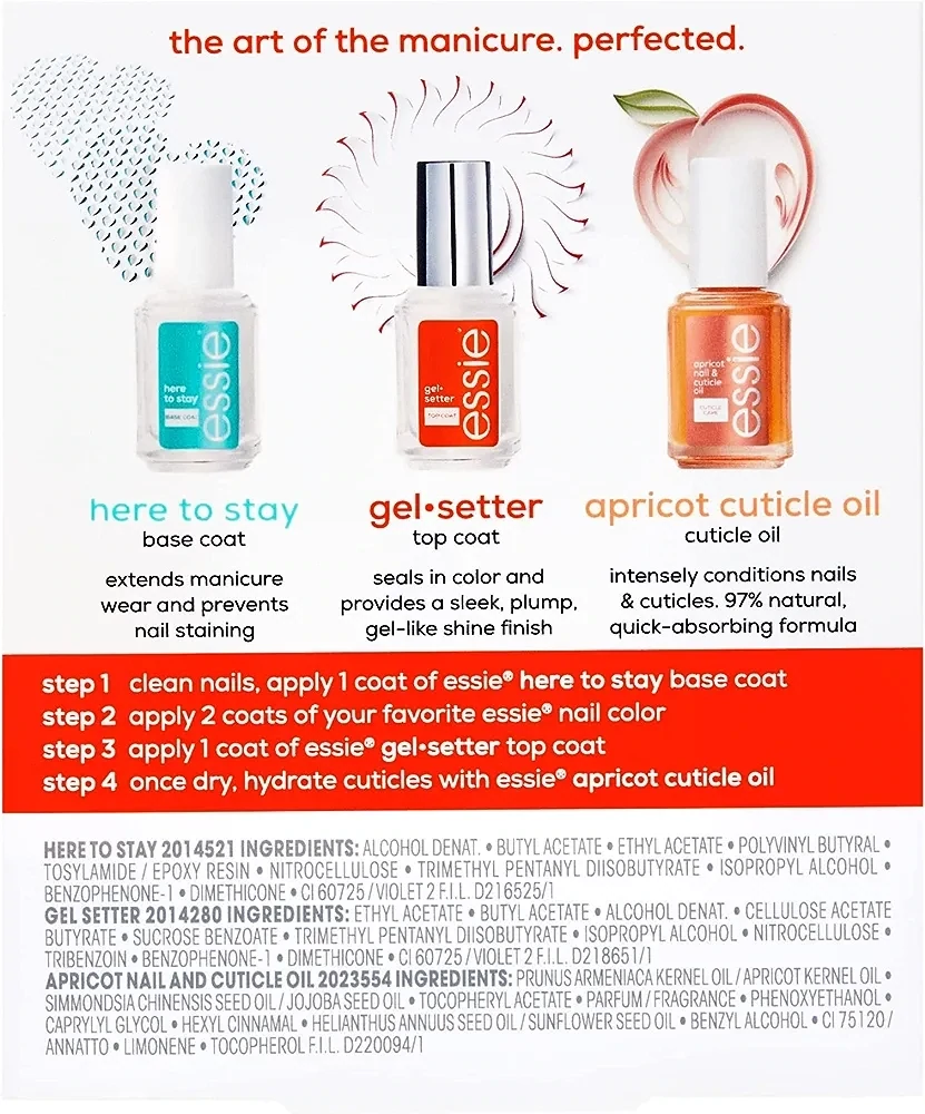 ESSIE 3 Piece Mini Nail Care Essentials Starter Kit 5366