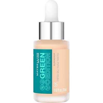 BASE Maybelline Green Edition Superdrop 35
- Base de maquillaje de base de aceite tintado, base de cobertura natural ajustable formulada con aceite de jojoba y marula,