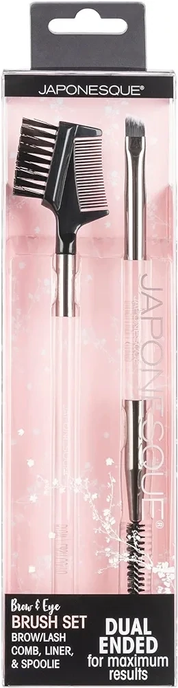 JAPONESQUE Brow &amp; Eye Brush Set,
JAPONESQUE Juego de brochas para cejas y ojos, incluye peine para cejas/pestañas para cepillar cejas y pestañas separadas,