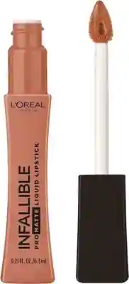 L&#39;Oréal Paris Infallible Pro Matte - Lápiz labial líquido color mate intenso, de larga duración hasta por 16 horas, alta pigmentación, cobertura completa, 0.21 onzas líquidas (Barely Sunset)