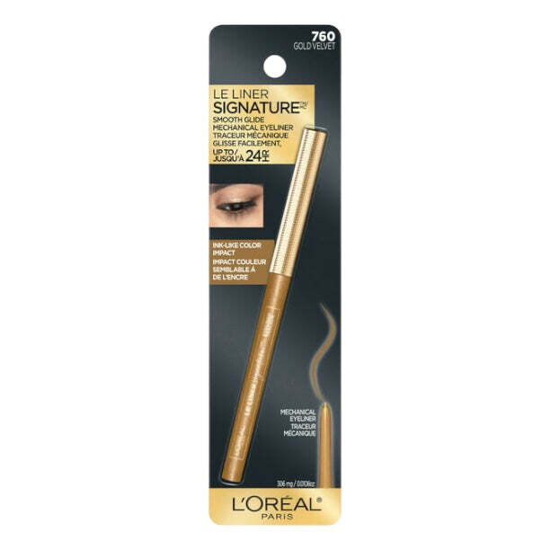 L&#39;Oreal Paris Le Liner Signature Gold Velvet Mechanical EyelinerDelineador L’Oréal LE Liner Signature 760 Gold Velvet 24 horas .A prueba de agua