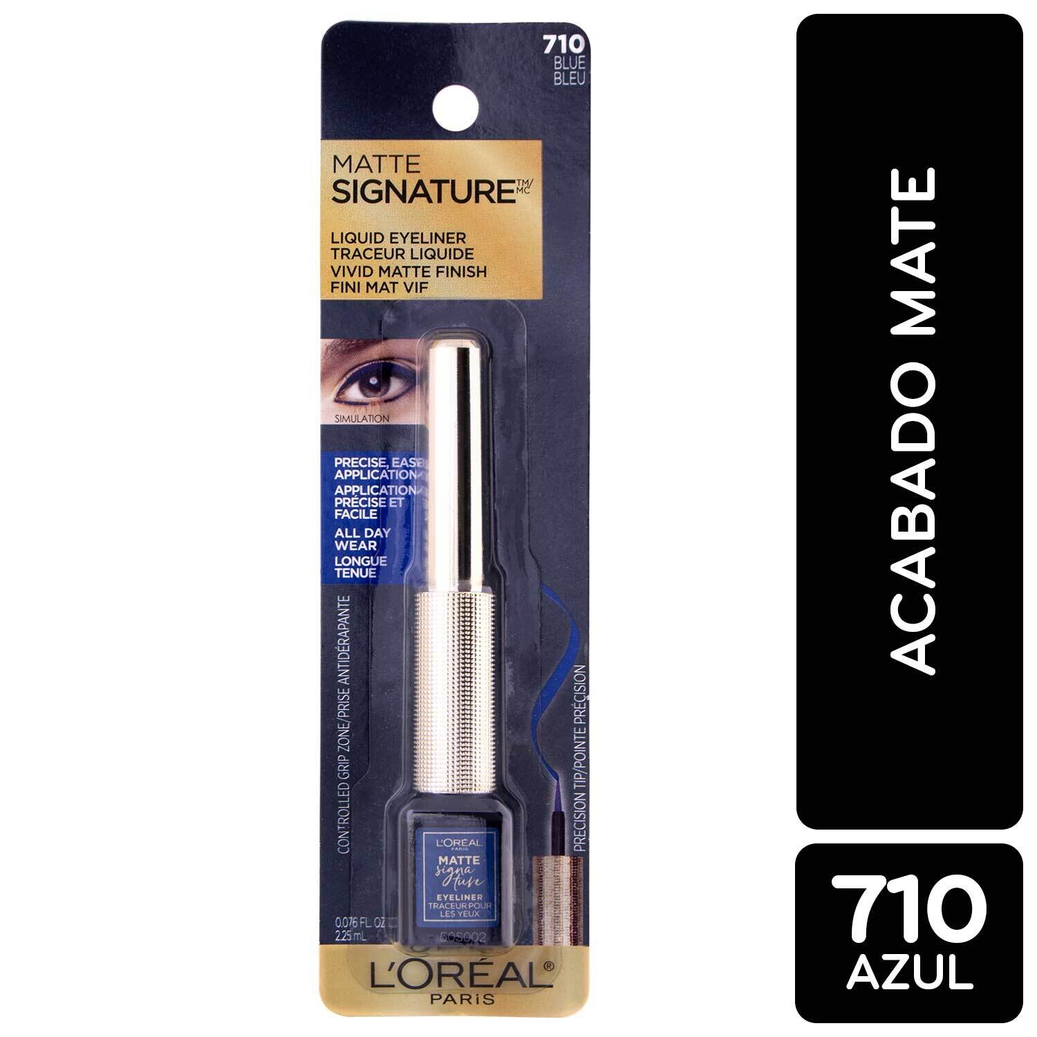 Delineador Ojos Signature Azul 710 Loreal Unidad 2.25 Ml. A prueba de agua Mate