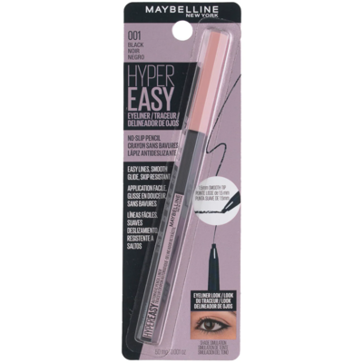 Delineador de Ojos Lápiz Maybelline New York Hyper Easy Sin Deslizantes, Negro 001