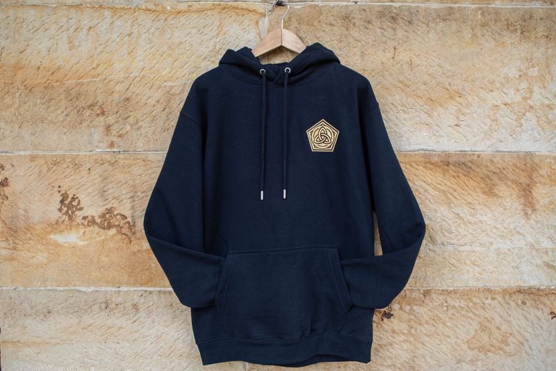 Adult Michael Hall Centenary Organic Unisex Navy Hoodie