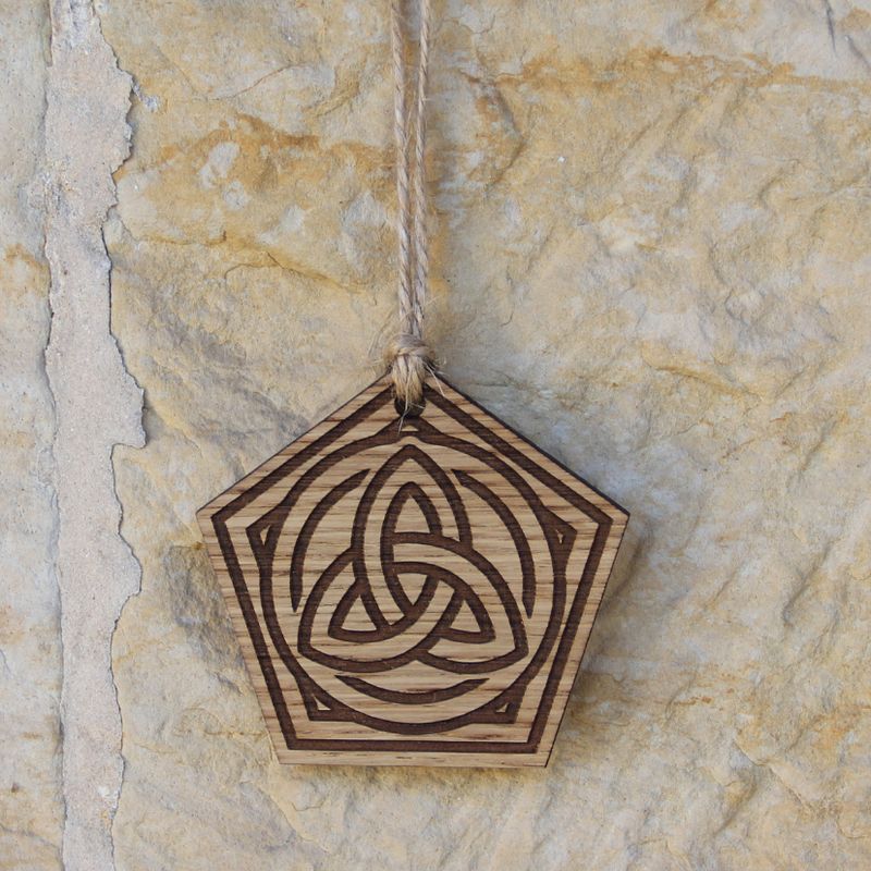 Michael Hall Logo Wooden Hanging Decoration