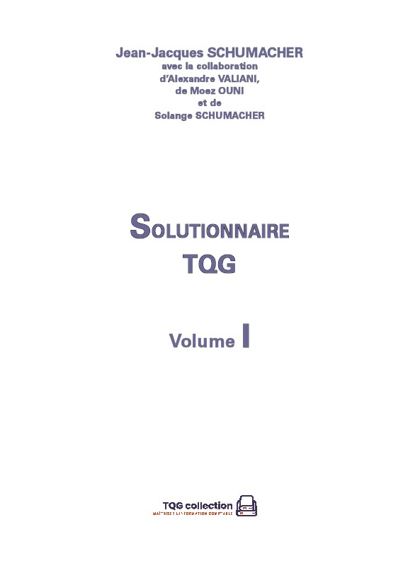 TQG 1 - Solutionnaire- 23ème édition (2024) - version digitale