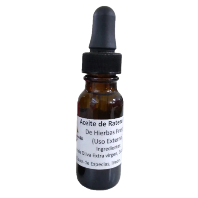 Aceite de Ratero de Hierbas Frescas (Uso Externo)