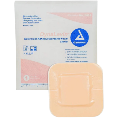 DynaLevin Waterproof adhesive Bordered Foam Sterile Gauze