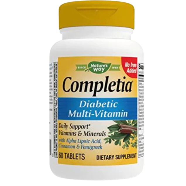 Nature&#39;s Way Completia Diabetic Multivitamin Iron Free - 60 Tablets