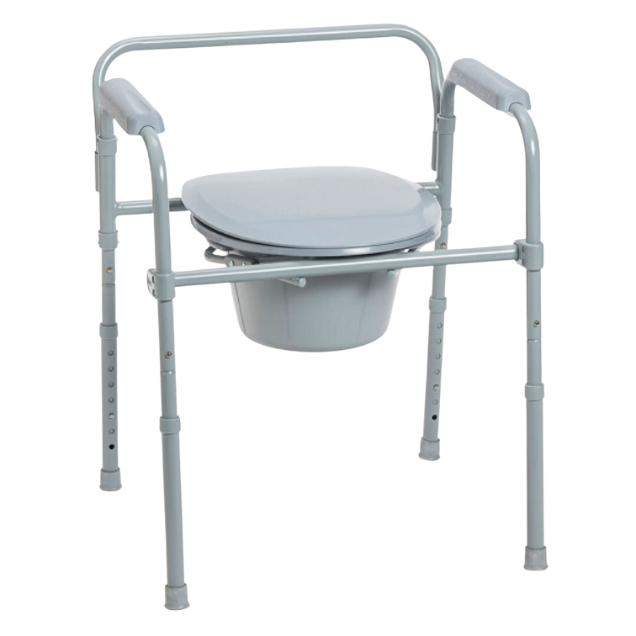 Folding Steel Commode