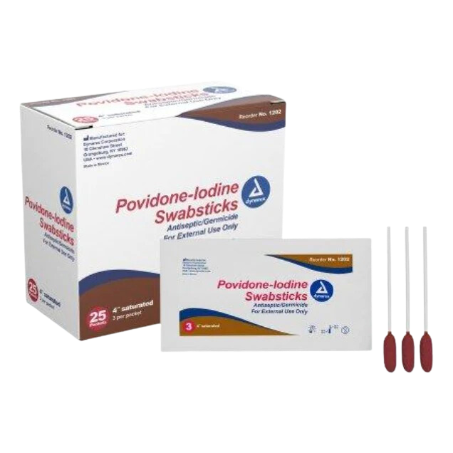 Povidone Iodine Swabsticks Pack 25