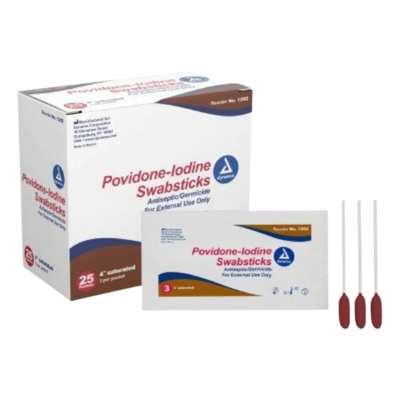 Povidone Iodine Swabsticks Pack 25