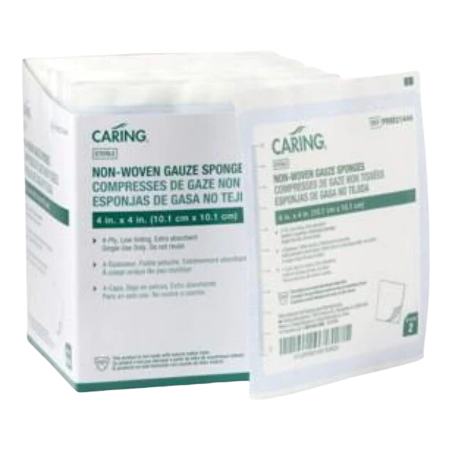 Non Woven Gauze Sponge Sterile 4 X 4 4ply 25 SPONGE