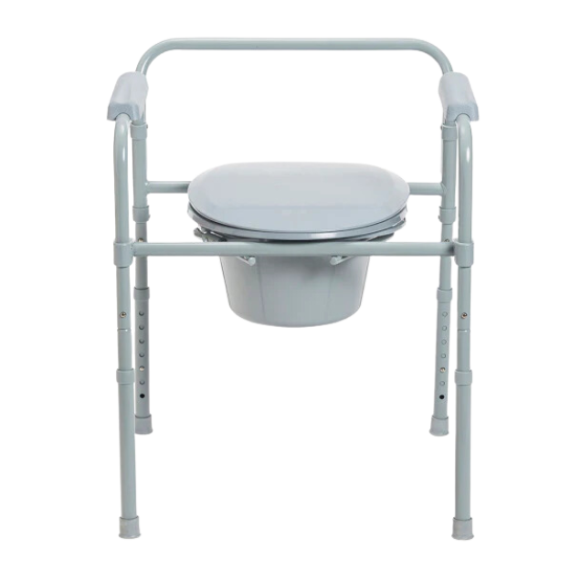 Folding Steel Commode