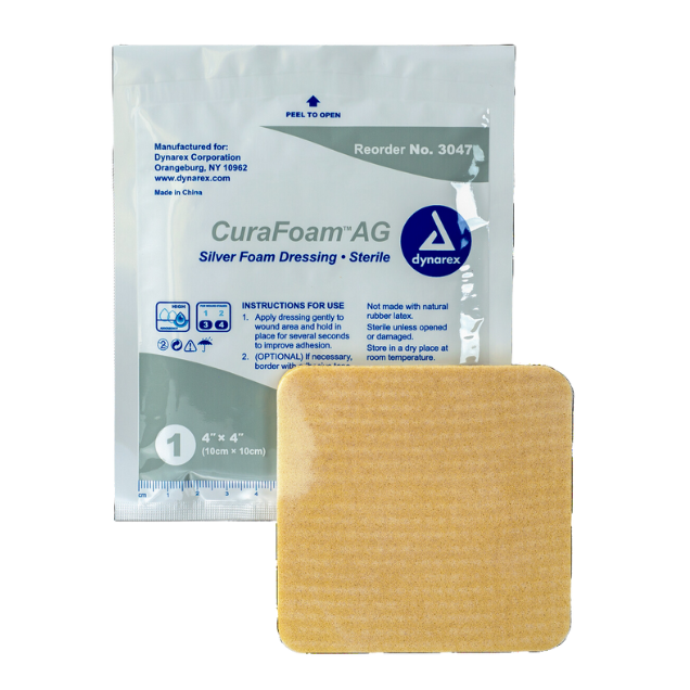CuraFoam AG™ Silver Foam Dressing Dynarex