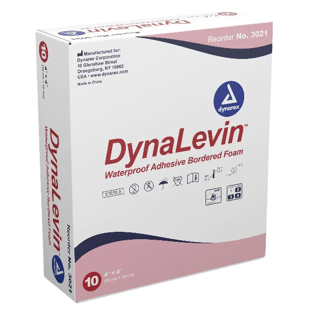 DynaLevin Waterproof adhesive Bordered Foam Sterile Gauze