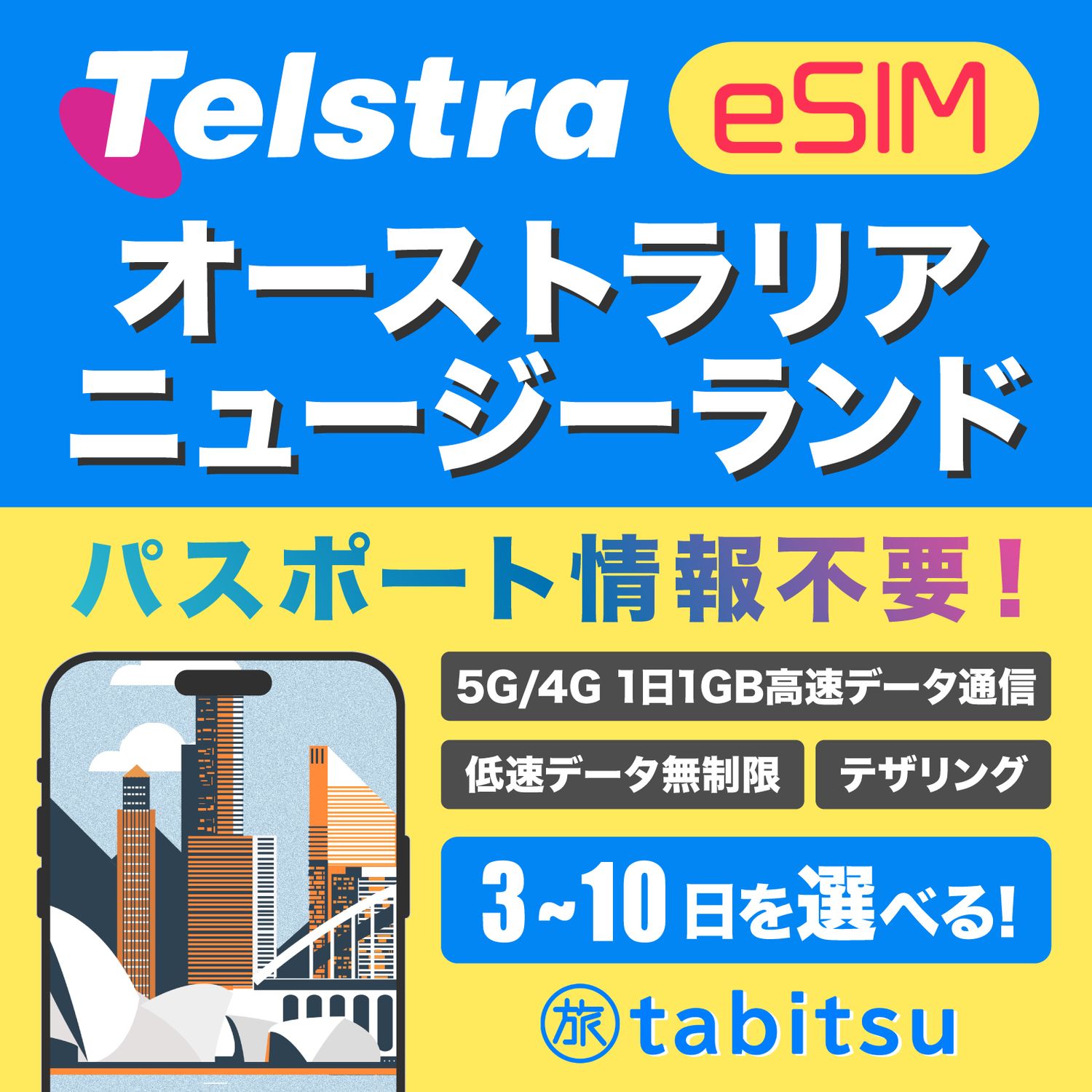 Telstra eSIM（オーストラリア・ニュージーランド）