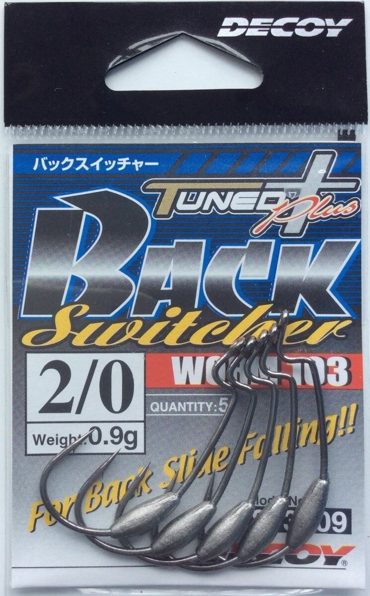 DECOY WEEDLESS HOOKS Worm 103 Back Switcher, Size/Weight: #2/0 0.9g