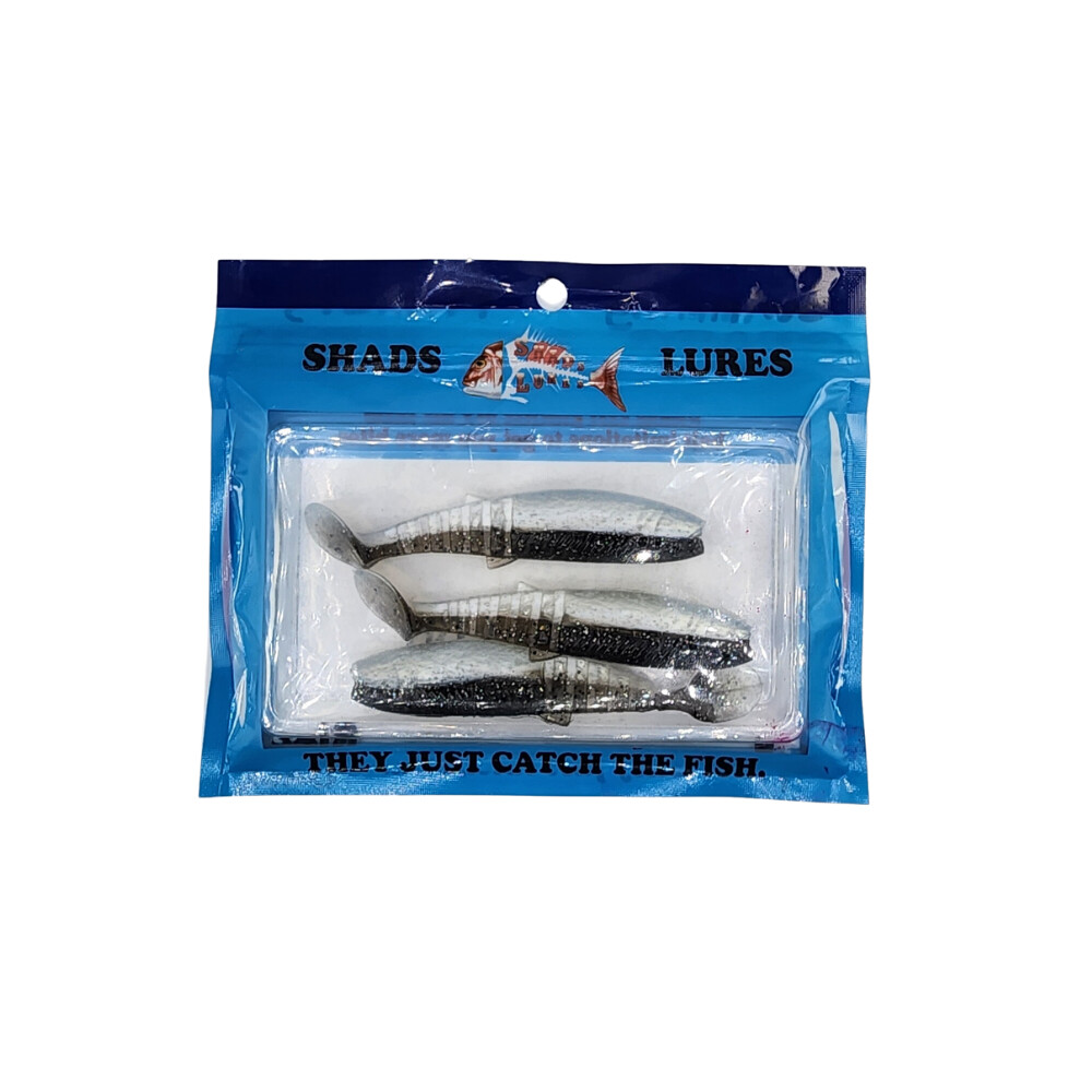 SHADS LURES 4&quot; Swimming Mullet, Colour: Black Back