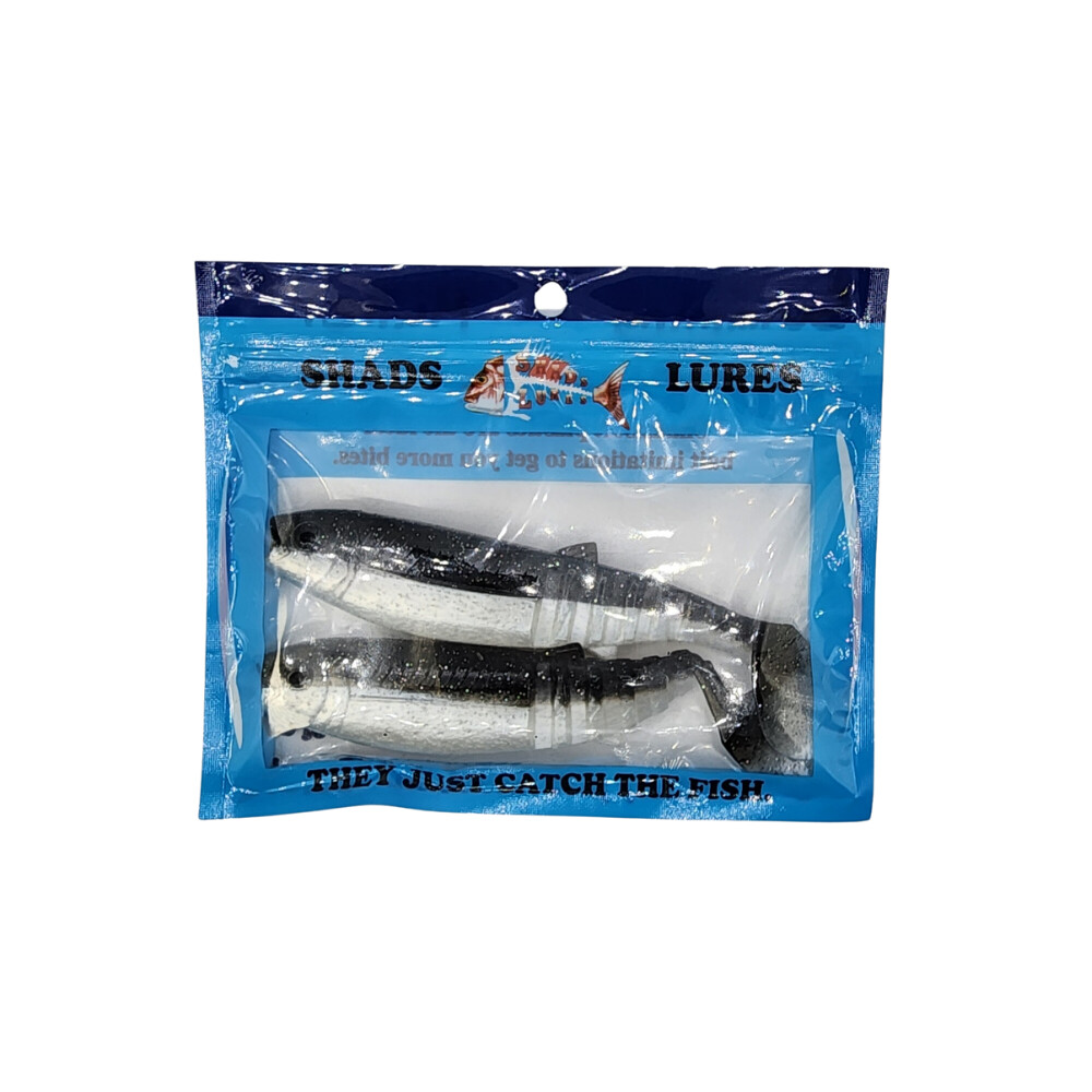 SHADS LURES 6&quot; Swimming Mullet, Colour: Black Back