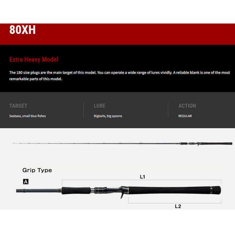 TAILWALK RODS Beecas Ⅱ 80XH Baitcast Rod