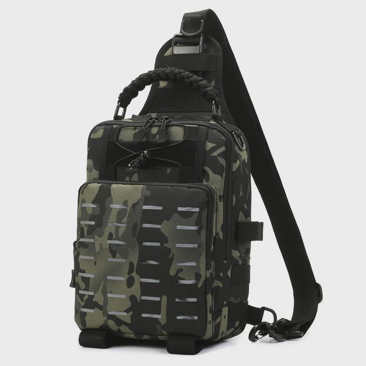 SUPERSE FISHING SLING BAG #8827 DARK GREEN CAMO