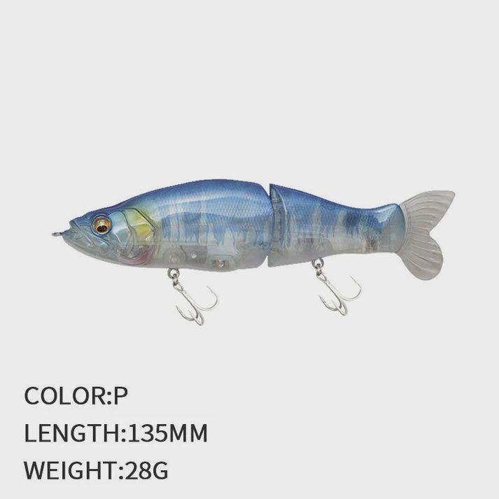SUPERSE SLIDER SINKING SWIMBAIT SB9135, Colour: BLUE TRANSLUCENT